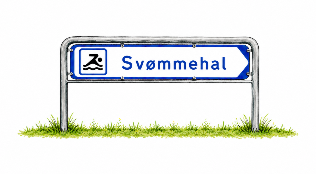 Svømmehal Skilt
